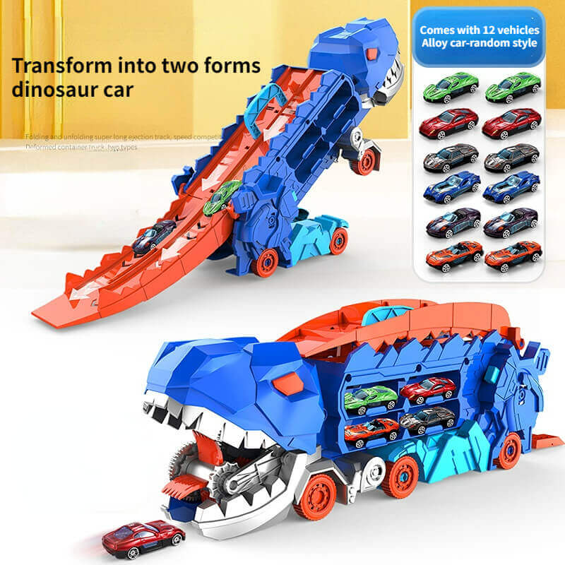 T-Rex Car Transporter – 3-in-1 Race Playset