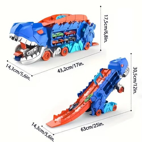 T-Rex Car Transporter – 3-in-1 Race Playset