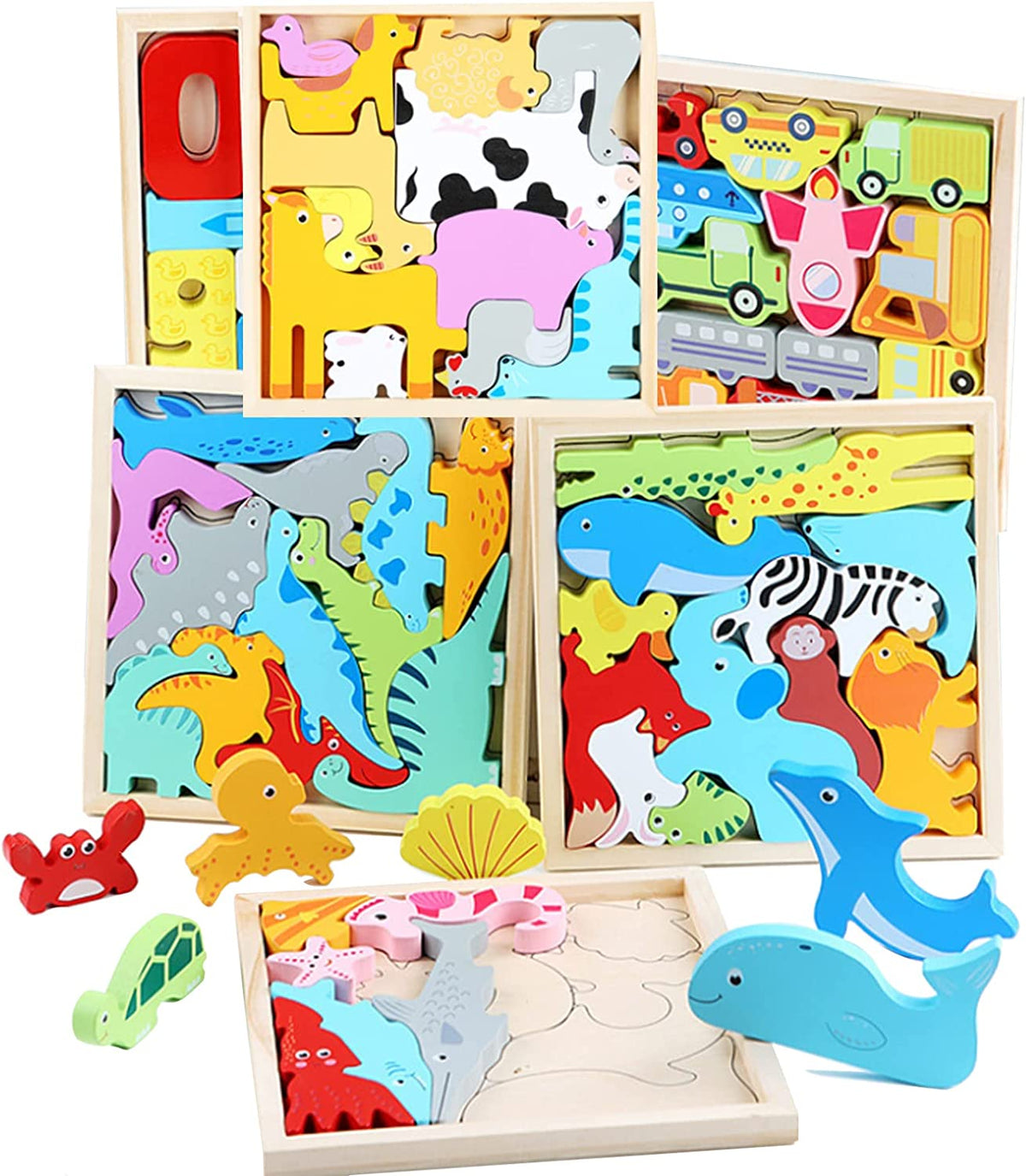 Woods™ | Montessori Wooden Shape Puzzle