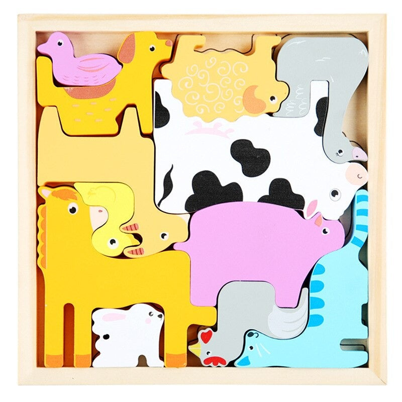 Woods™ | Montessori Wooden Shape Puzzle