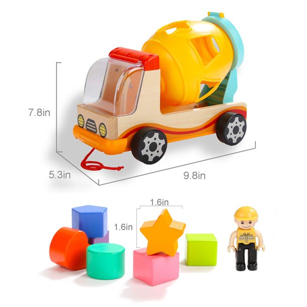 Woods™ | Wooden Shape Sorter Cement Mixer