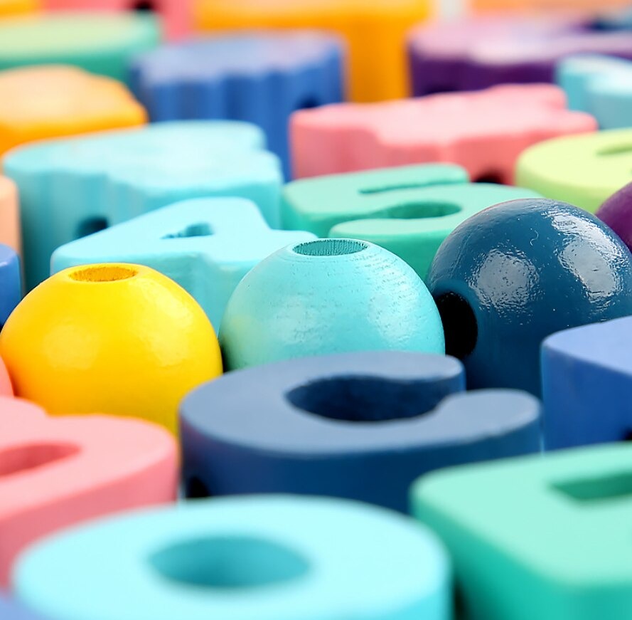 Woods™ | Montessori Wooden Threading Beads