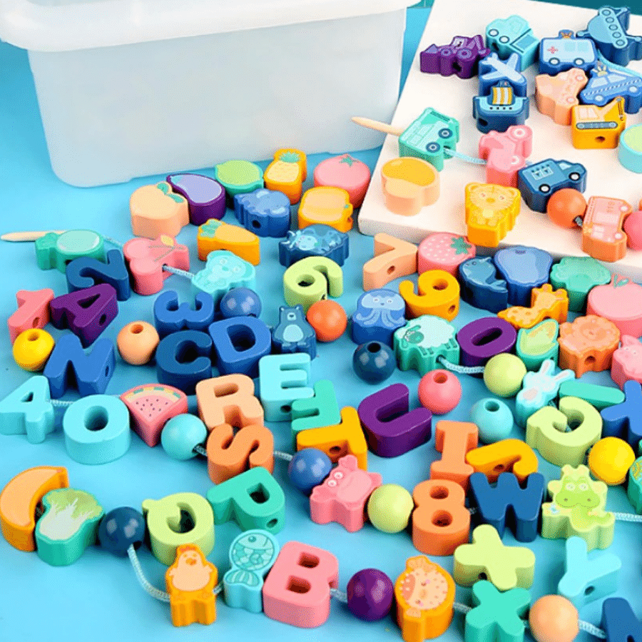 Woods™ | Montessori Wooden Threading Beads